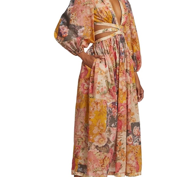 Zimmermann patti floral patchwork maxi dress size 1 - Picture 6 of 8